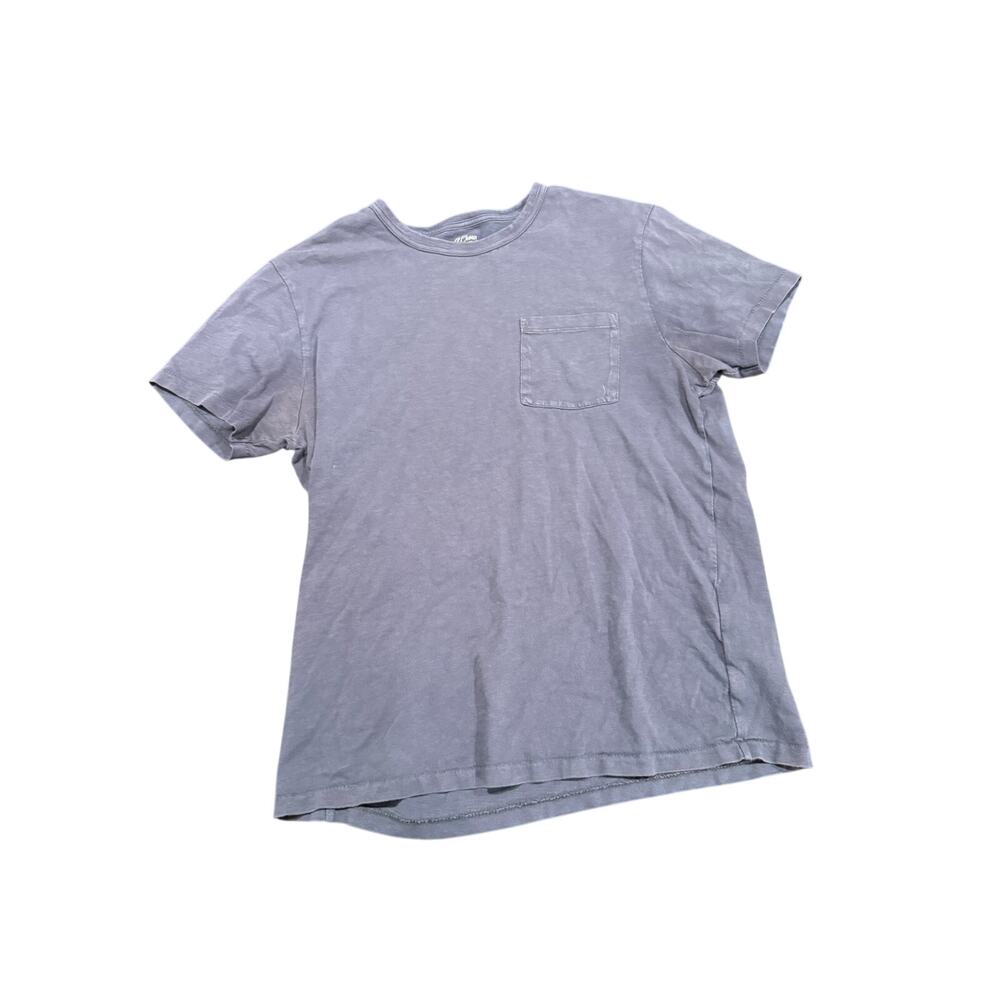 J.Crew Men's Garment-Dyed Slub Cotton Pocket Short Sleeve T-Shirt Gray Medium